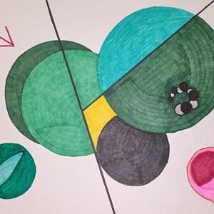 Abstract Art From Behind The Incarcerated Walls Green and Black Art Print